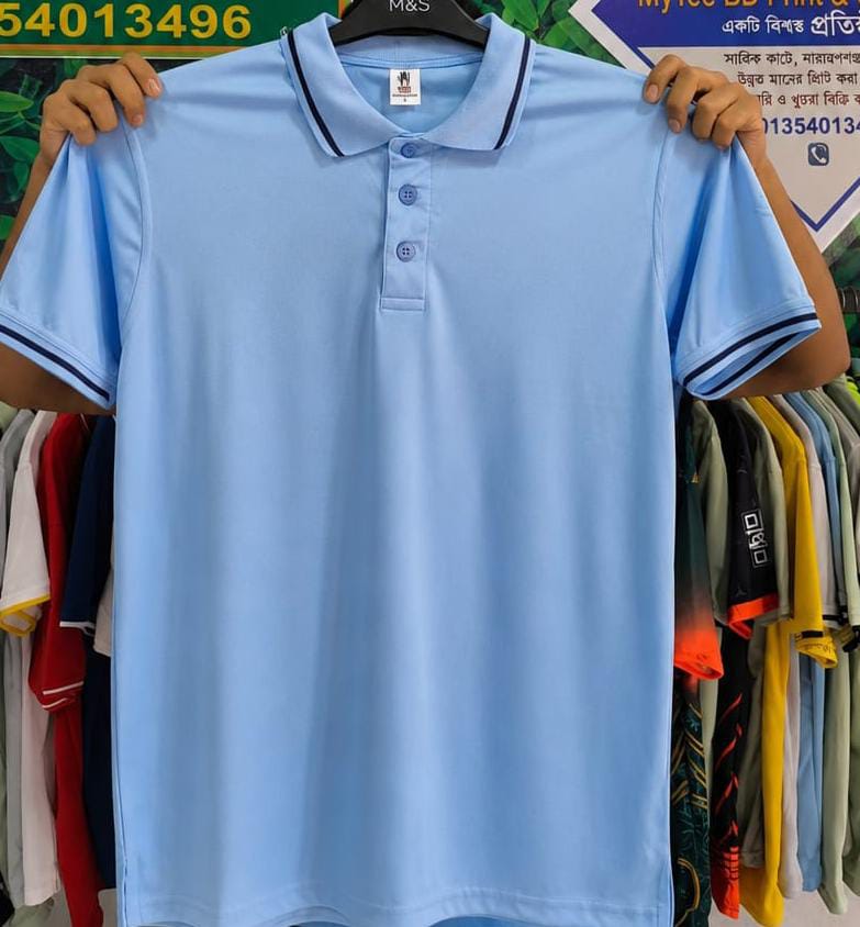 Jersey Fabric Polo T-Shirt (150± GSM) – Sky Blue