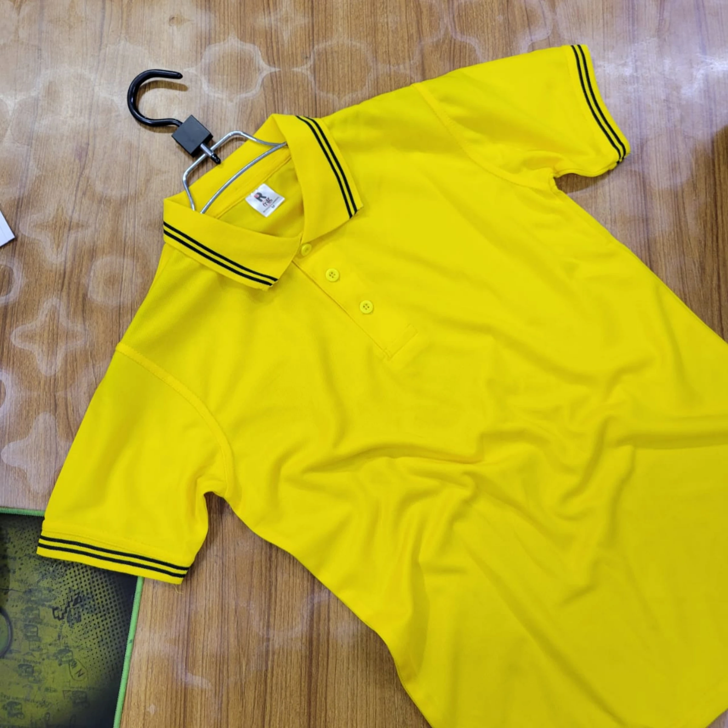 PK Mesh Fabric Polo T-Shirt (140± GSM) – Yellow v2