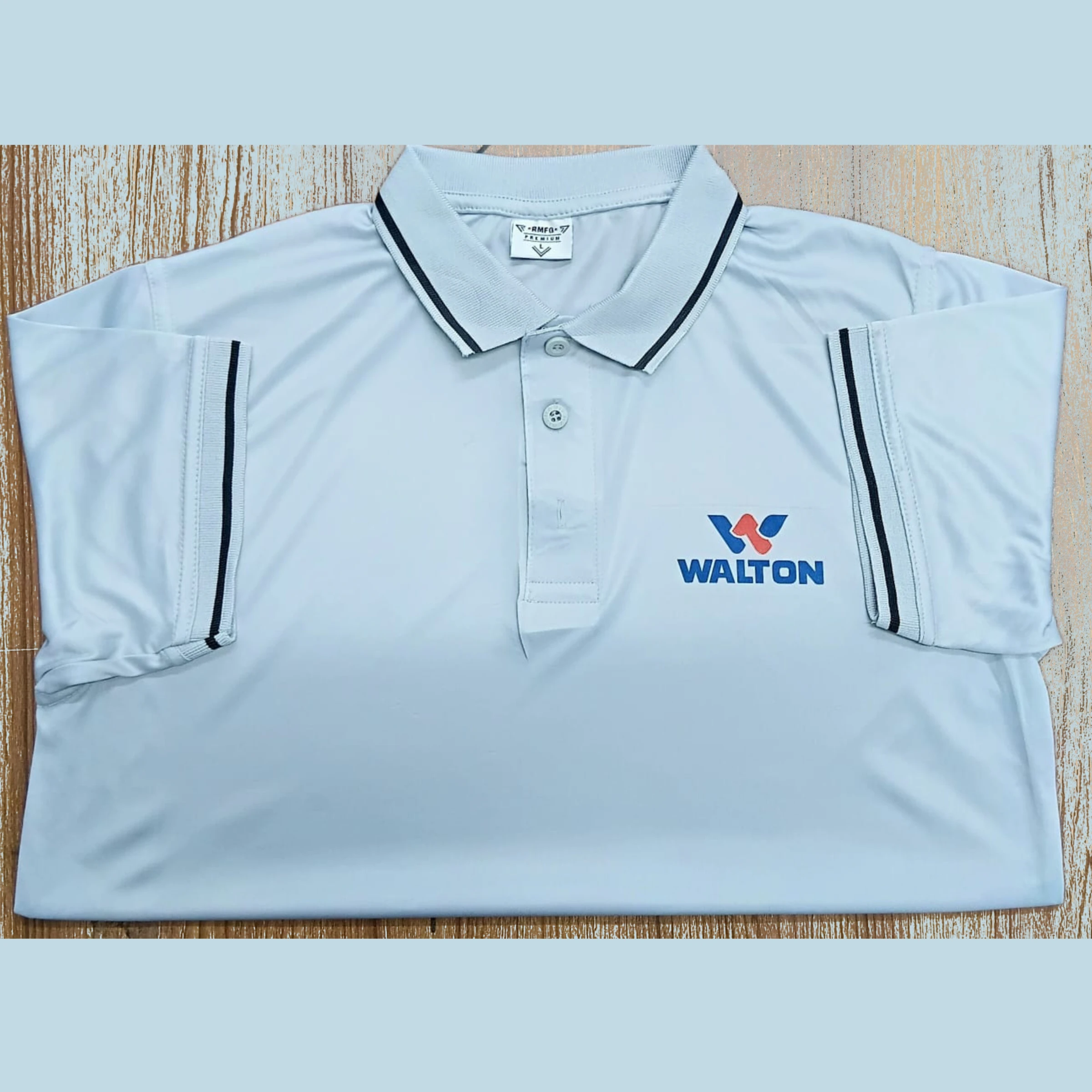 Jersey Fabric Polo T-Shirt (150± GSM) – ASH grey