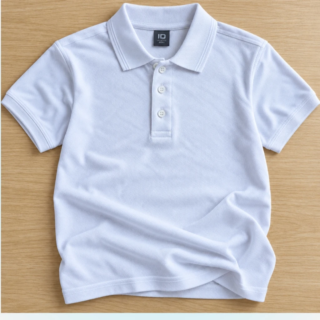 Premium Solid White Cotton Polo | 100% Cotton | 220 GSM| V1