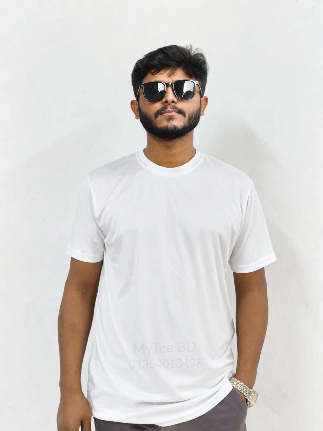 Micro PP jurcey Fabric Round neck T-Shirt (140± GSM) – Solid White