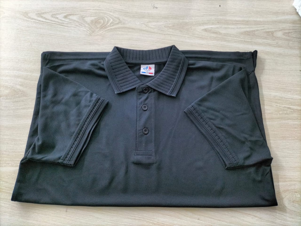 Lacost Fabric Polo T-Shirt (180± GSM) – Black